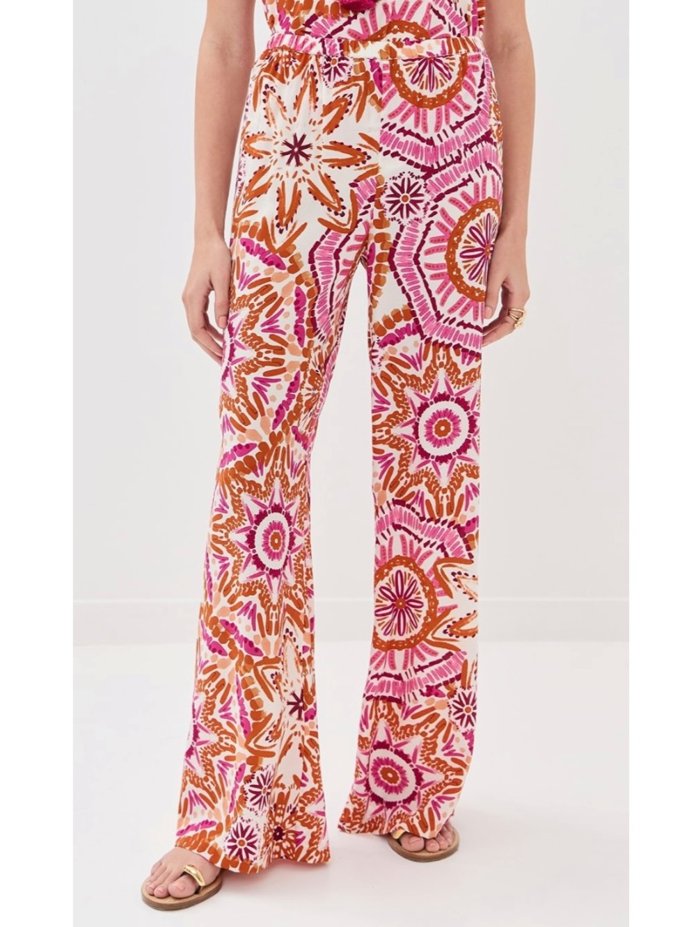 Figue Devon Pants in Sunburst Medallion Azalea Pink Size M